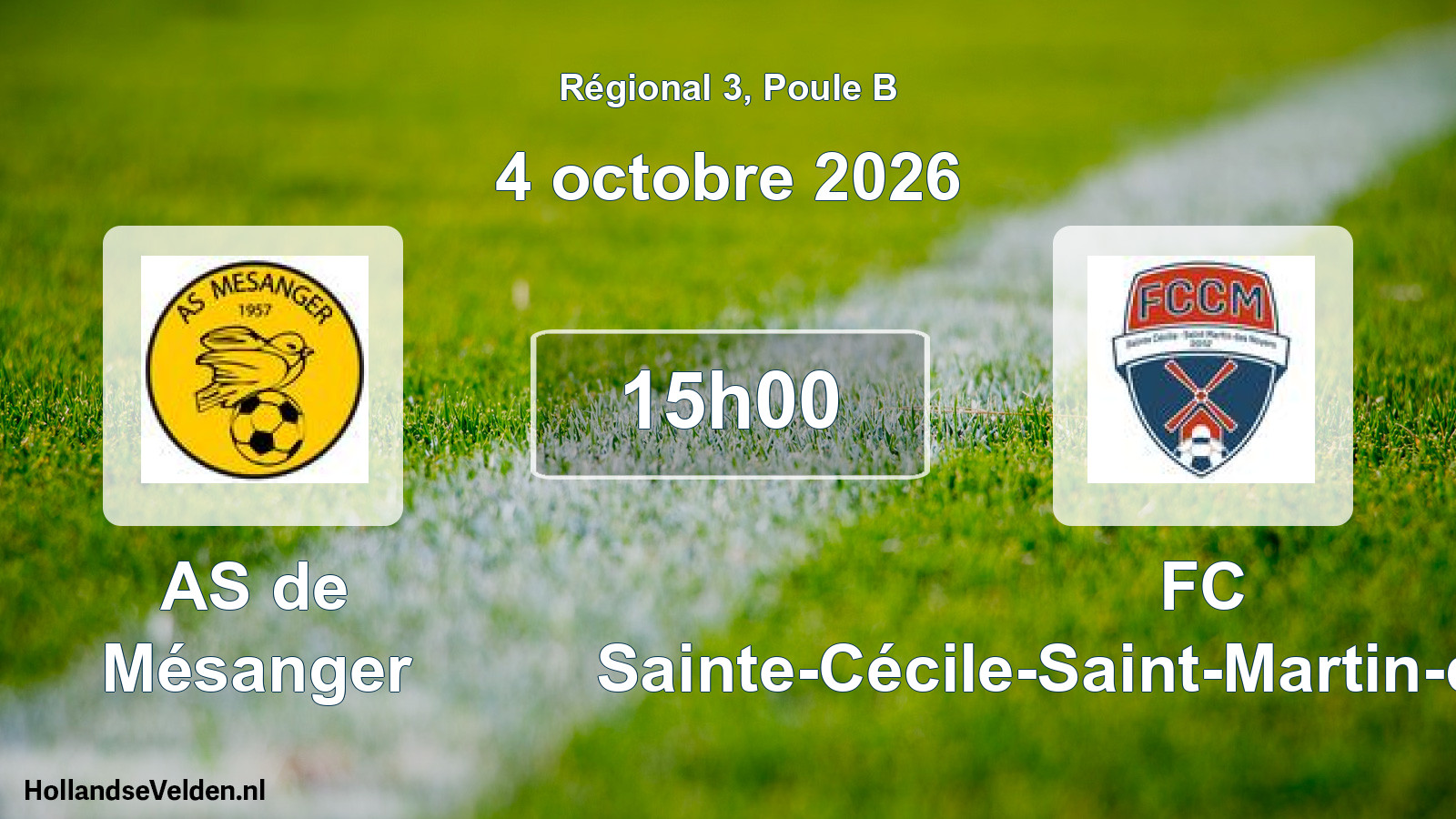 Scheduled Match: AS de Mésanger - FC Sainte-Cécile-Saint-Martin-des-Noyers (4 October 2026)