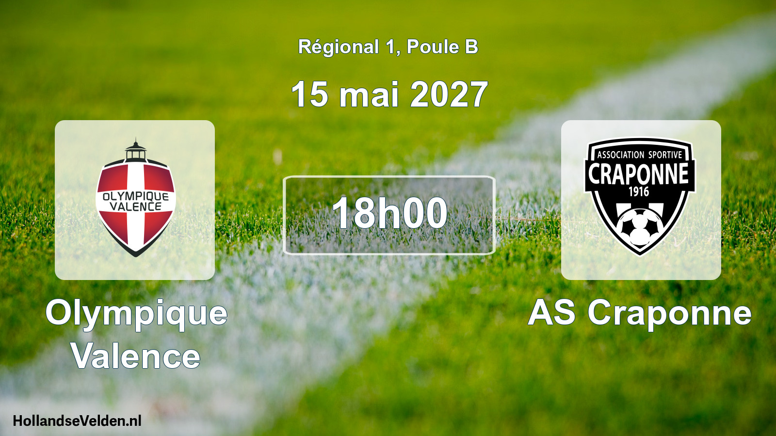 Match programmé: Olympique Valence - AS Craponne (15 mai 2027)