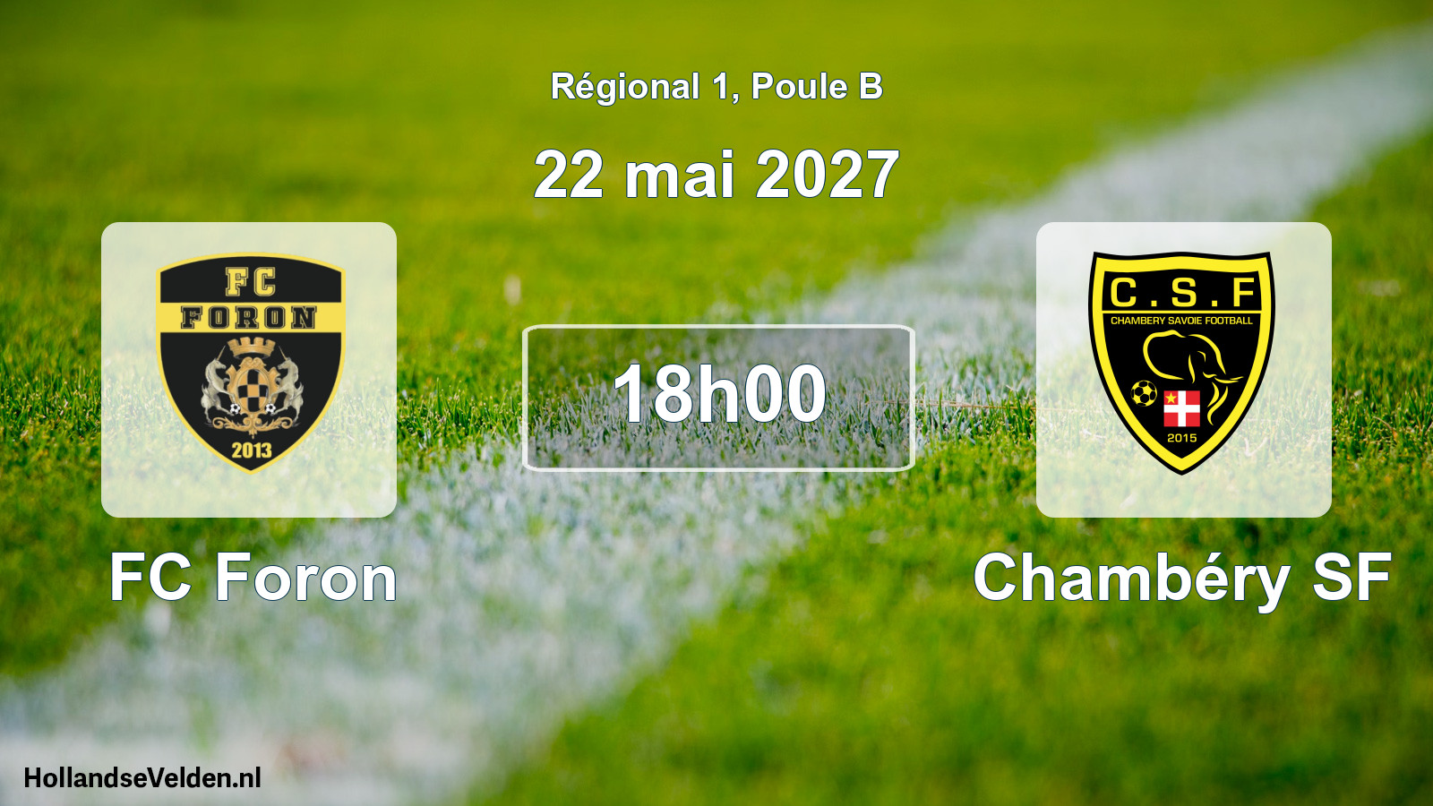 Match programmé: FC Foron - Chambéry SF (22 mai 2027)