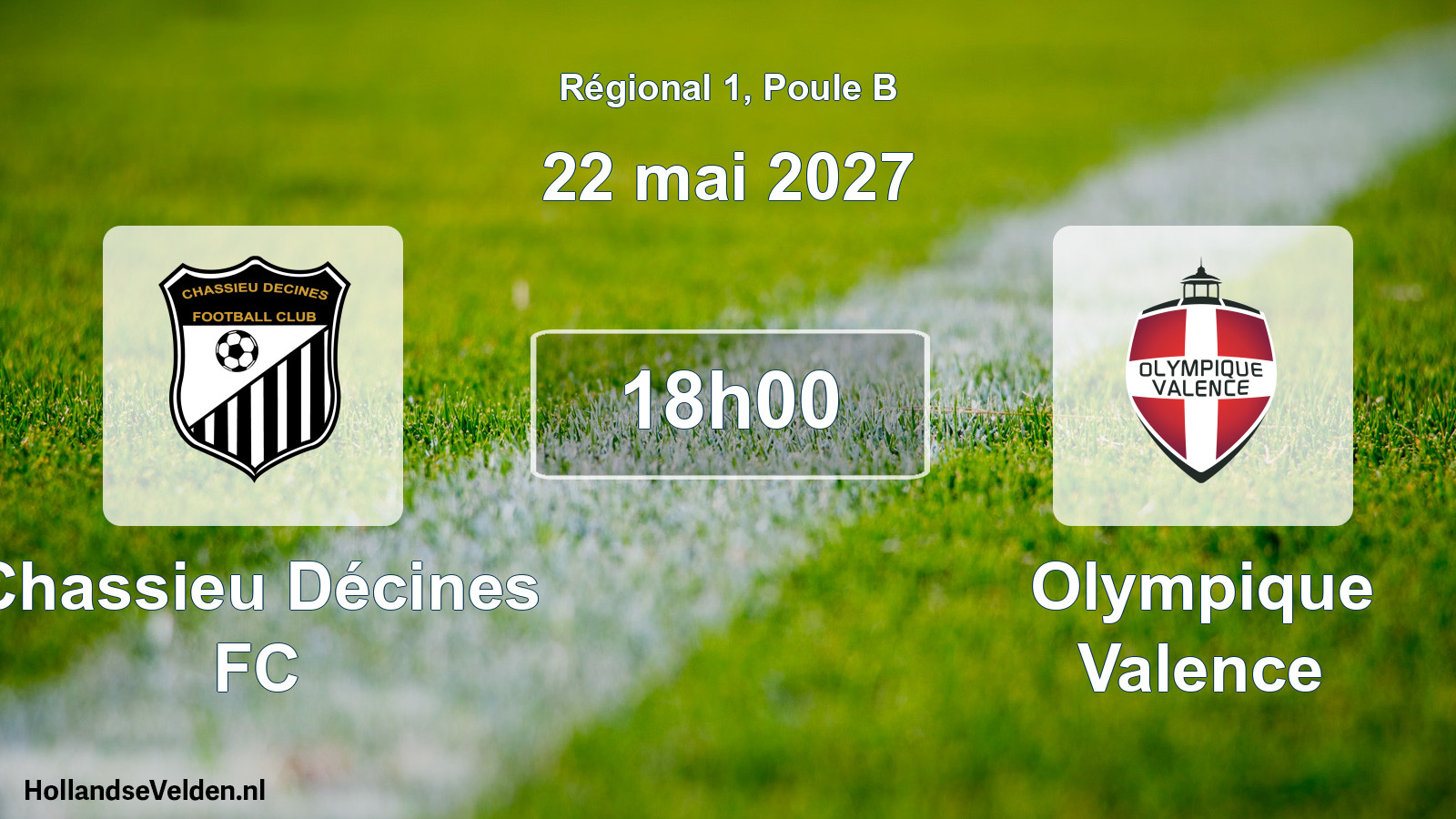 Match programmé: Chassieu Décines FC - Olympique Valence (22 mai 2027)