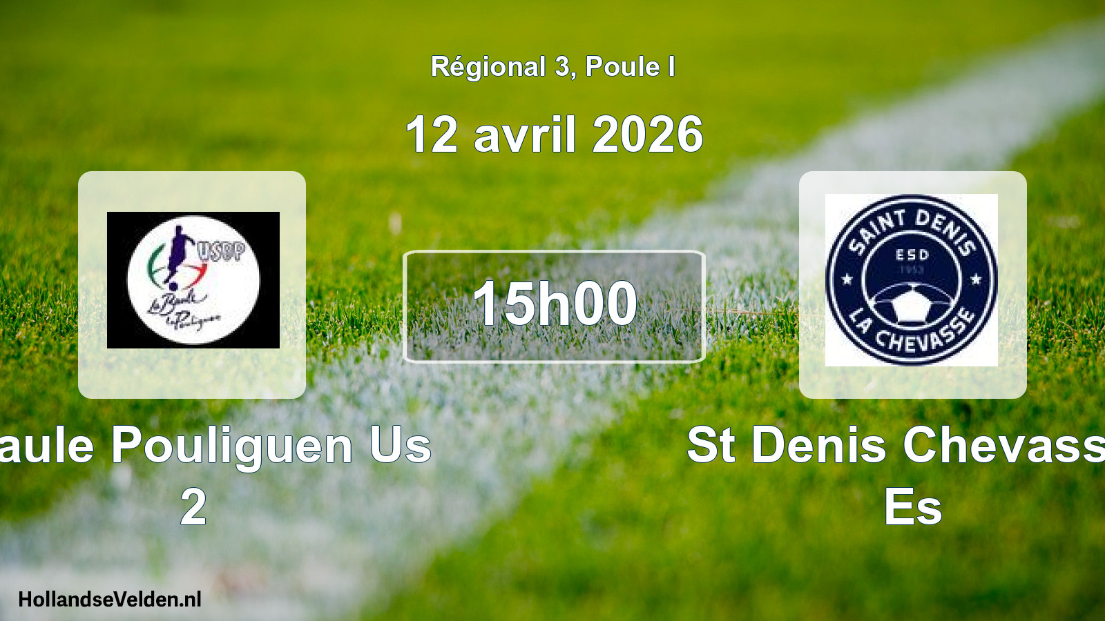 Geplande wedstrijd: Baule Pouliguen Us 2 - St Denis Chevasse Es (12 april 2026)