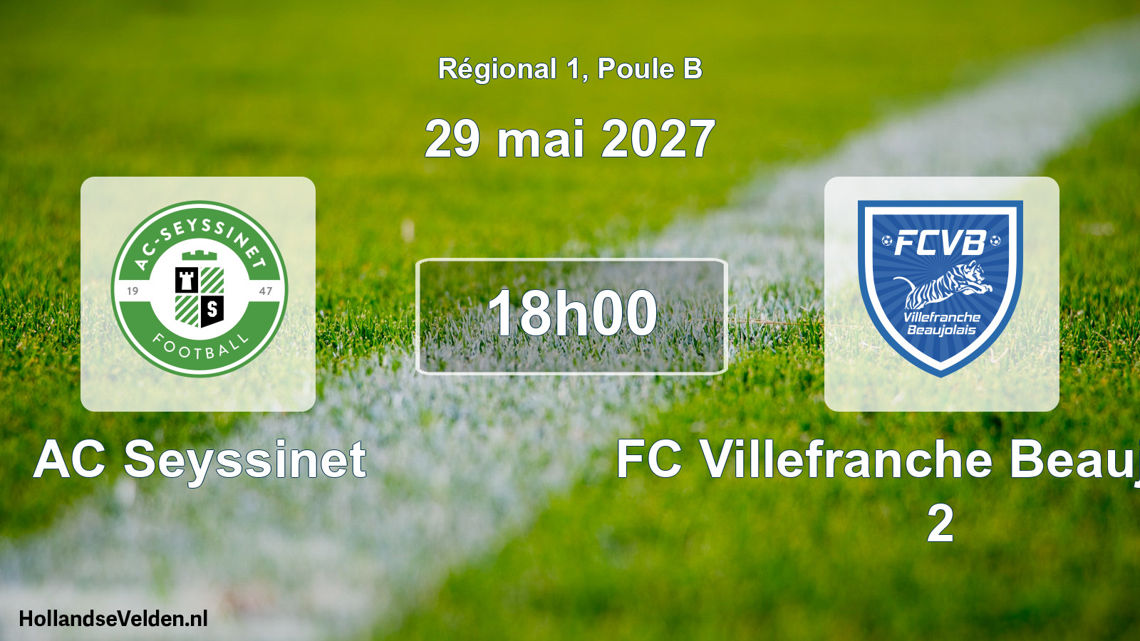 Match programmé: AC Seyssinet - FC Villefranche Beaujolais 2 (29 mai 2027)
