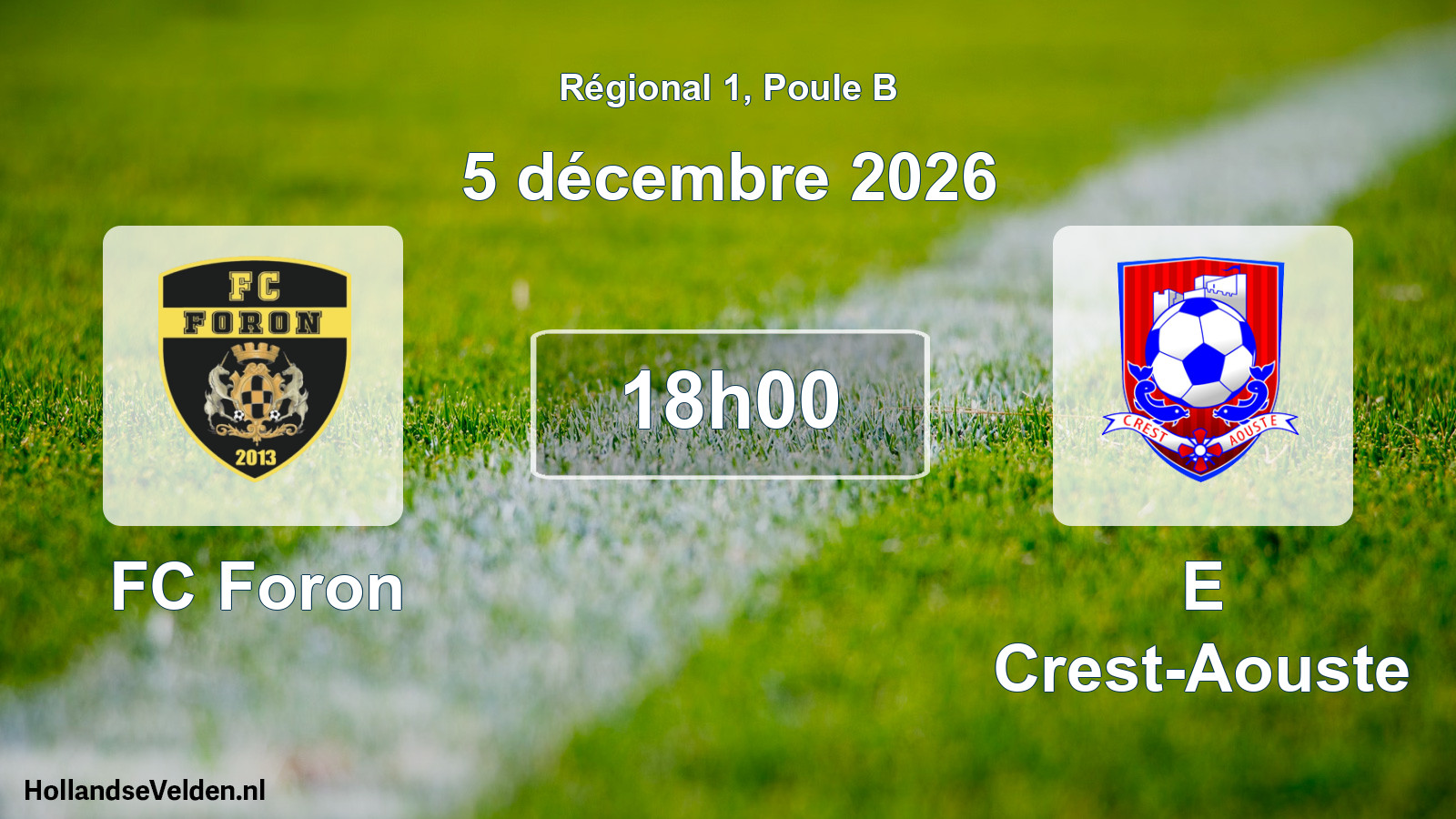 Scheduled Match: FC Foron - E Crest-Aouste (5 December 2026)