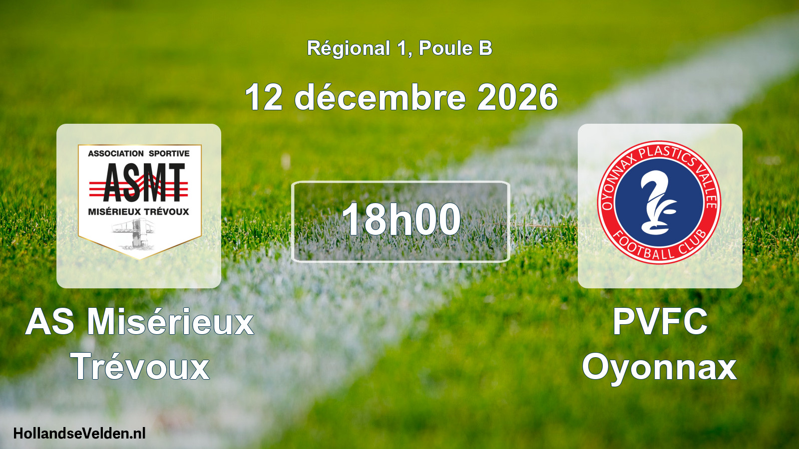 Geplande wedstrijd: AS Misérieux Trévoux - PVFC Oyonnax (12 december 2026)
