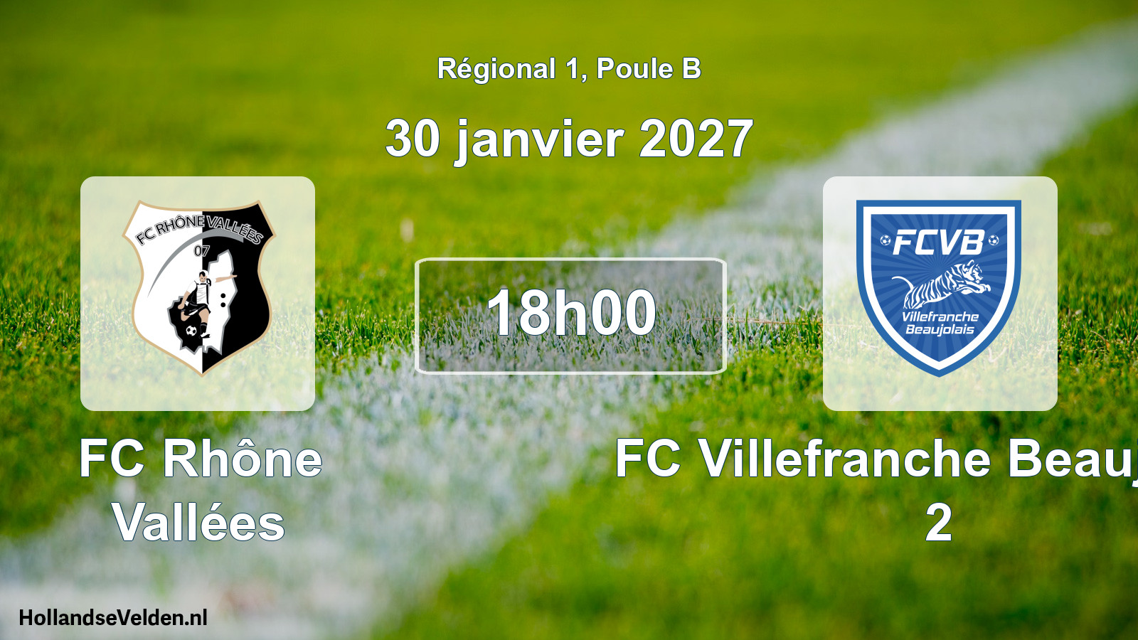 Scheduled Match: FC Rhône Vallées - FC Villefranche Beaujolais 2 (30 January 2027)