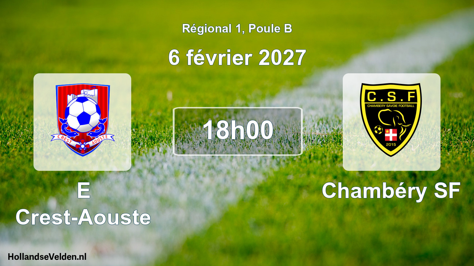 Match programmé: E Crest-Aouste - Chambéry SF (6 février 2027)