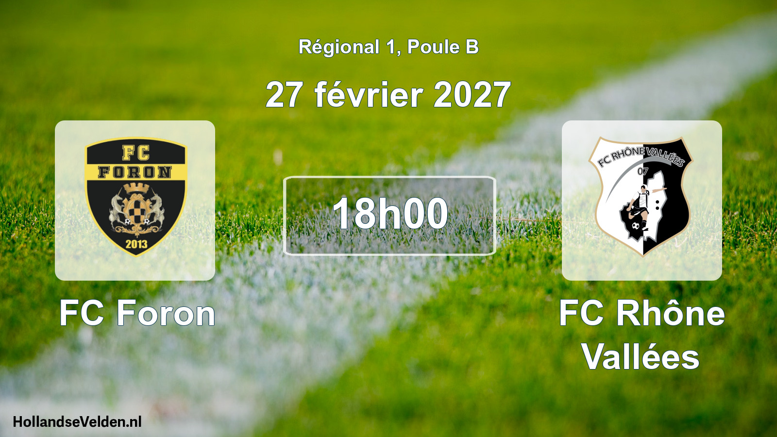Scheduled Match: FC Foron - FC Rhône Vallées (27 February 2027)