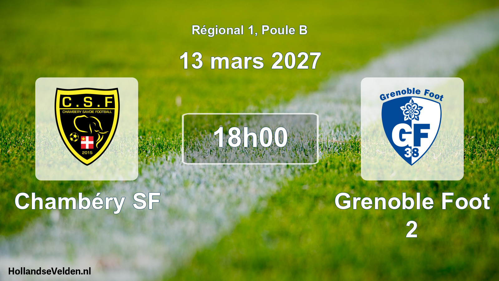 Match programmé: Chambéry SF - Grenoble Foot 2 (13 mars 2027)