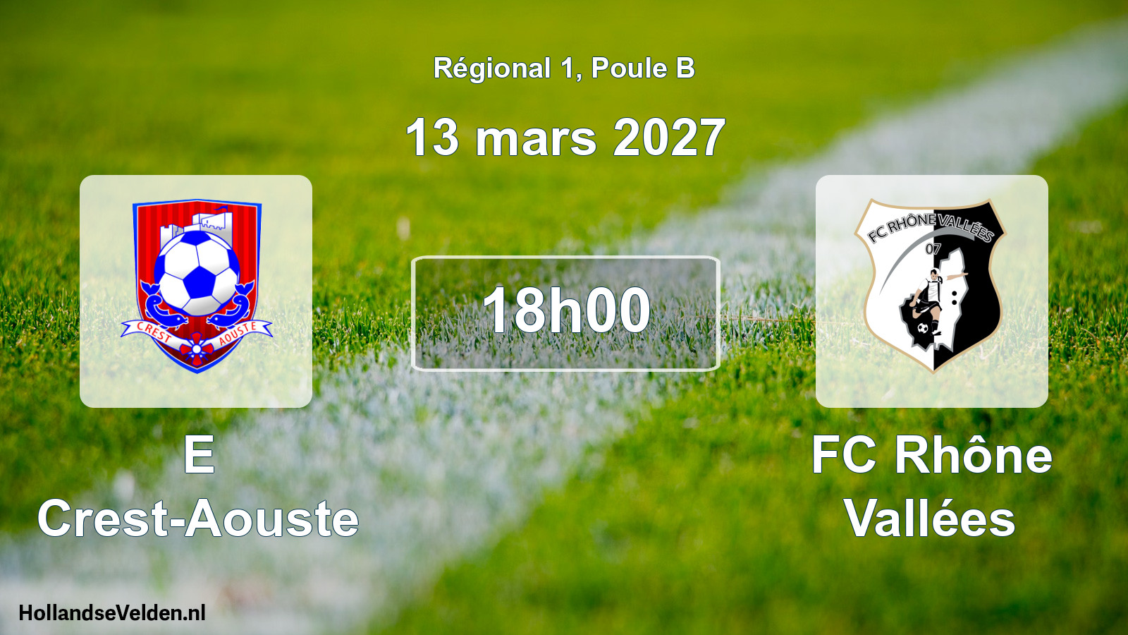 Scheduled Match: E Crest-Aouste - FC Rhône Vallées (13 March 2027)