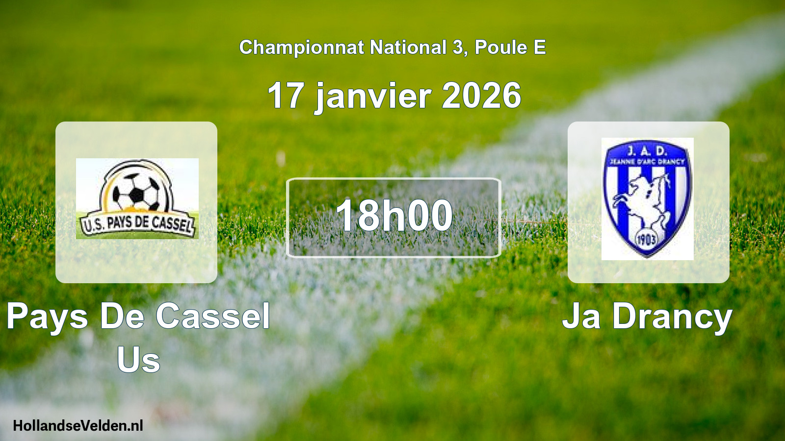 Scheduled Match: Pays De Cassel Us - Ja Drancy (17 January 2026)