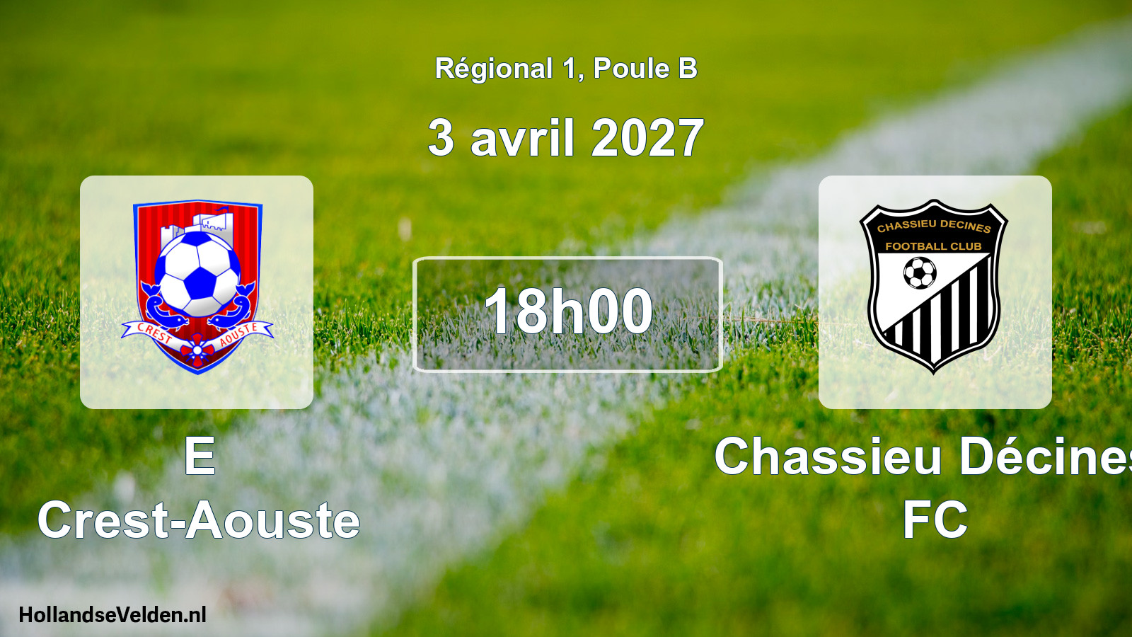 Match programmé: E Crest-Aouste - Chassieu Décines FC (3 avril 2027)