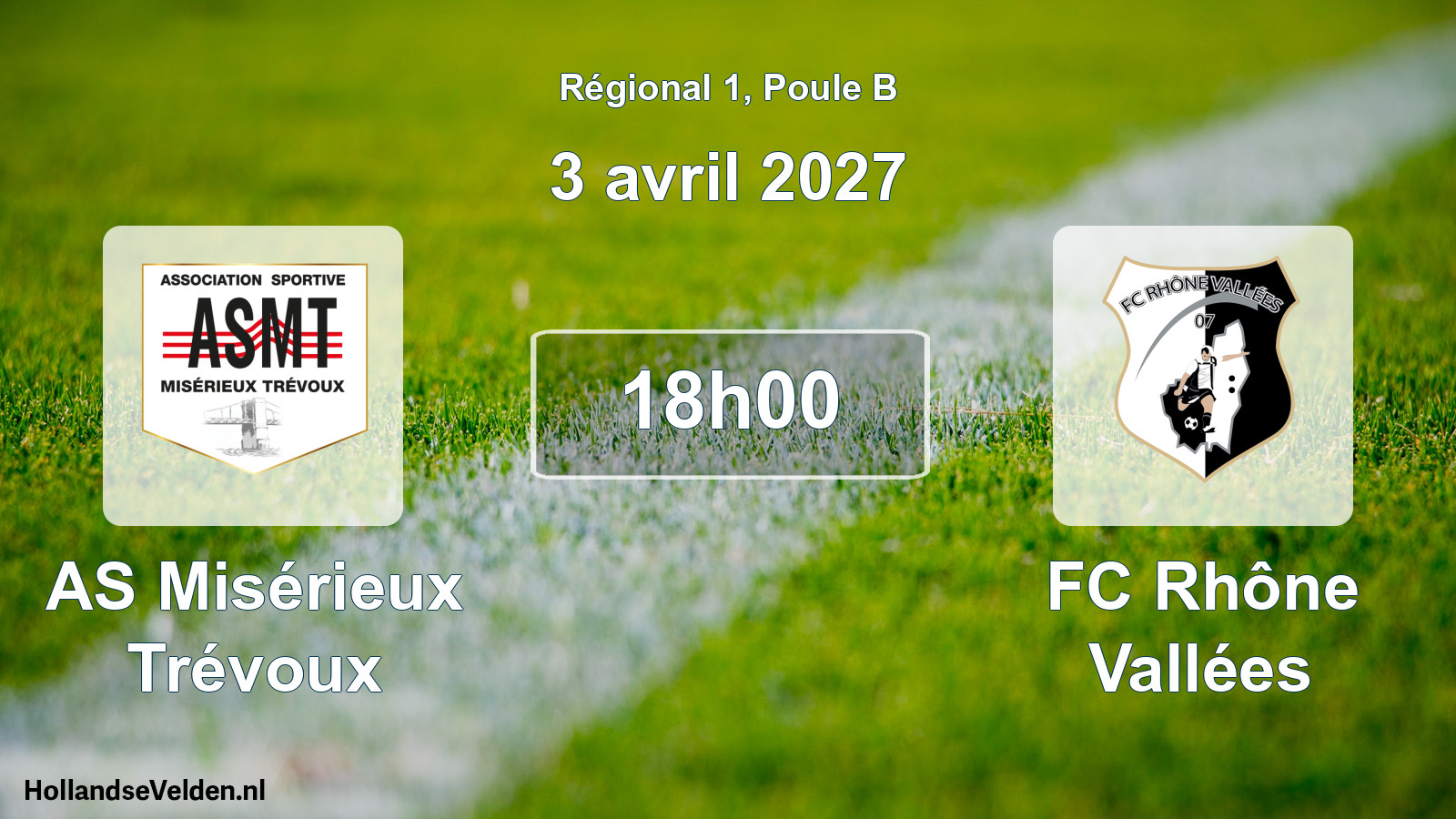 Scheduled Match: AS Misérieux Trévoux - FC Rhône Vallées (3 April 2027)