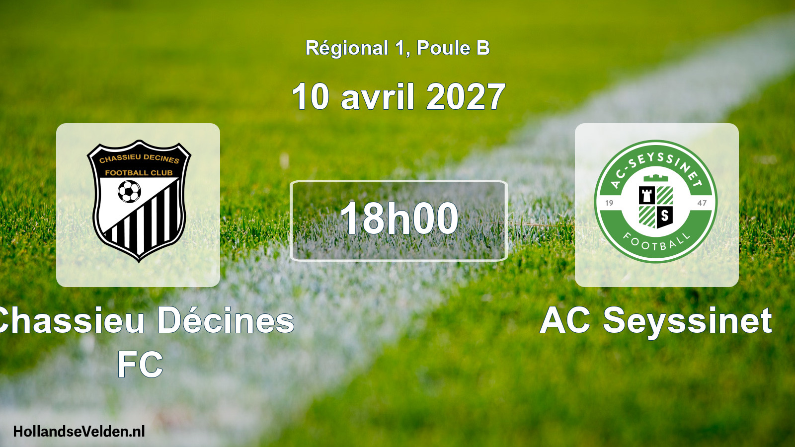 Match programmé: Chassieu Décines FC - AC Seyssinet (10 avril 2027)