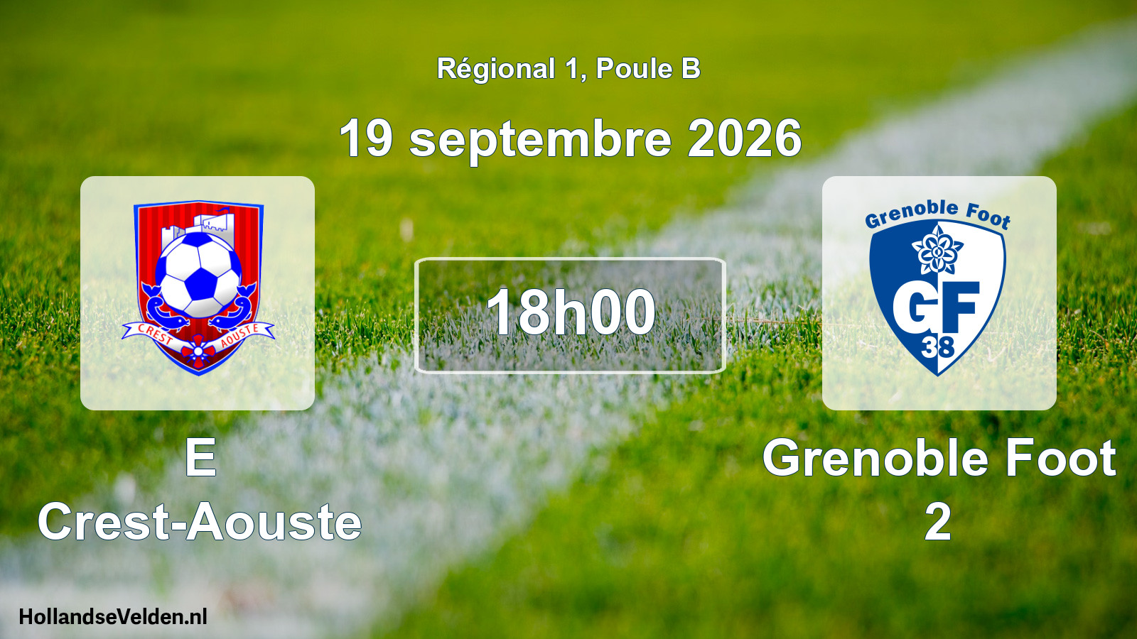 Scheduled Match: E Crest-Aouste - Grenoble Foot 2 (19 September 2026)