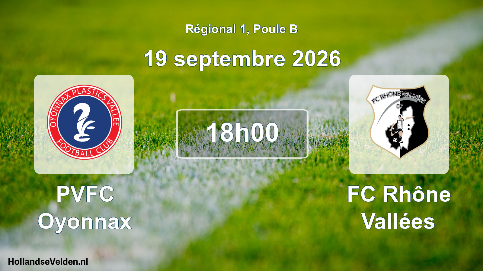 Scheduled Match: PVFC Oyonnax - FC Rhône Vallées (19 September 2026)