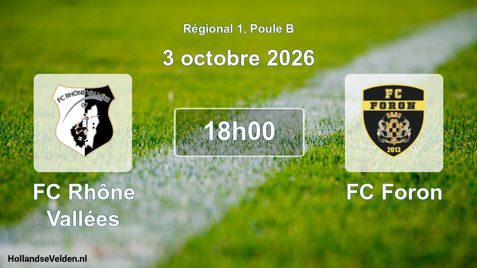 Scheduled Match: FC Rhône Vallées - FC Foron (3 October 2026)