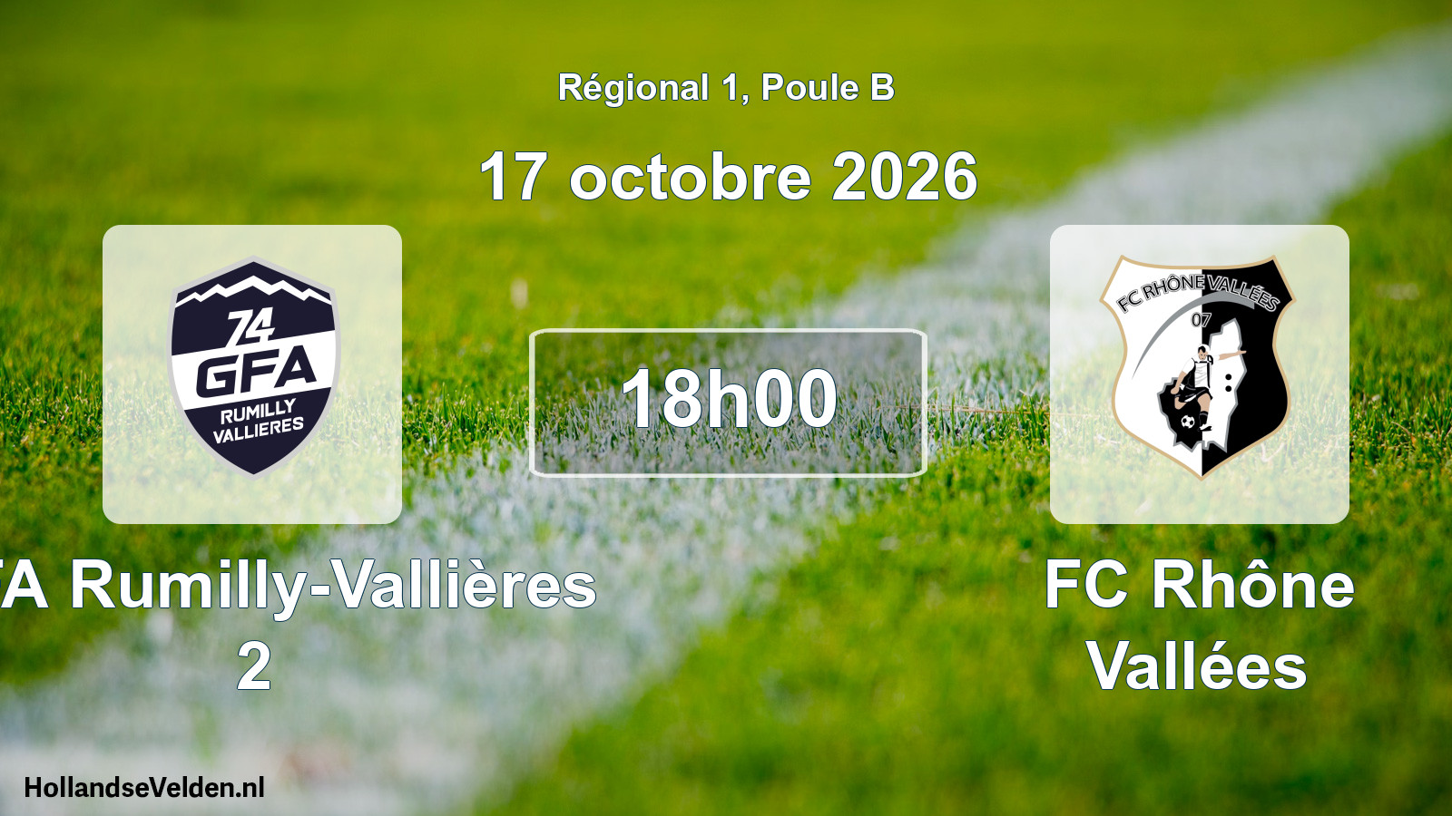 Scheduled Match: GFA Rumilly-Vallières 2 - FC Rhône Vallées (17 October 2026)