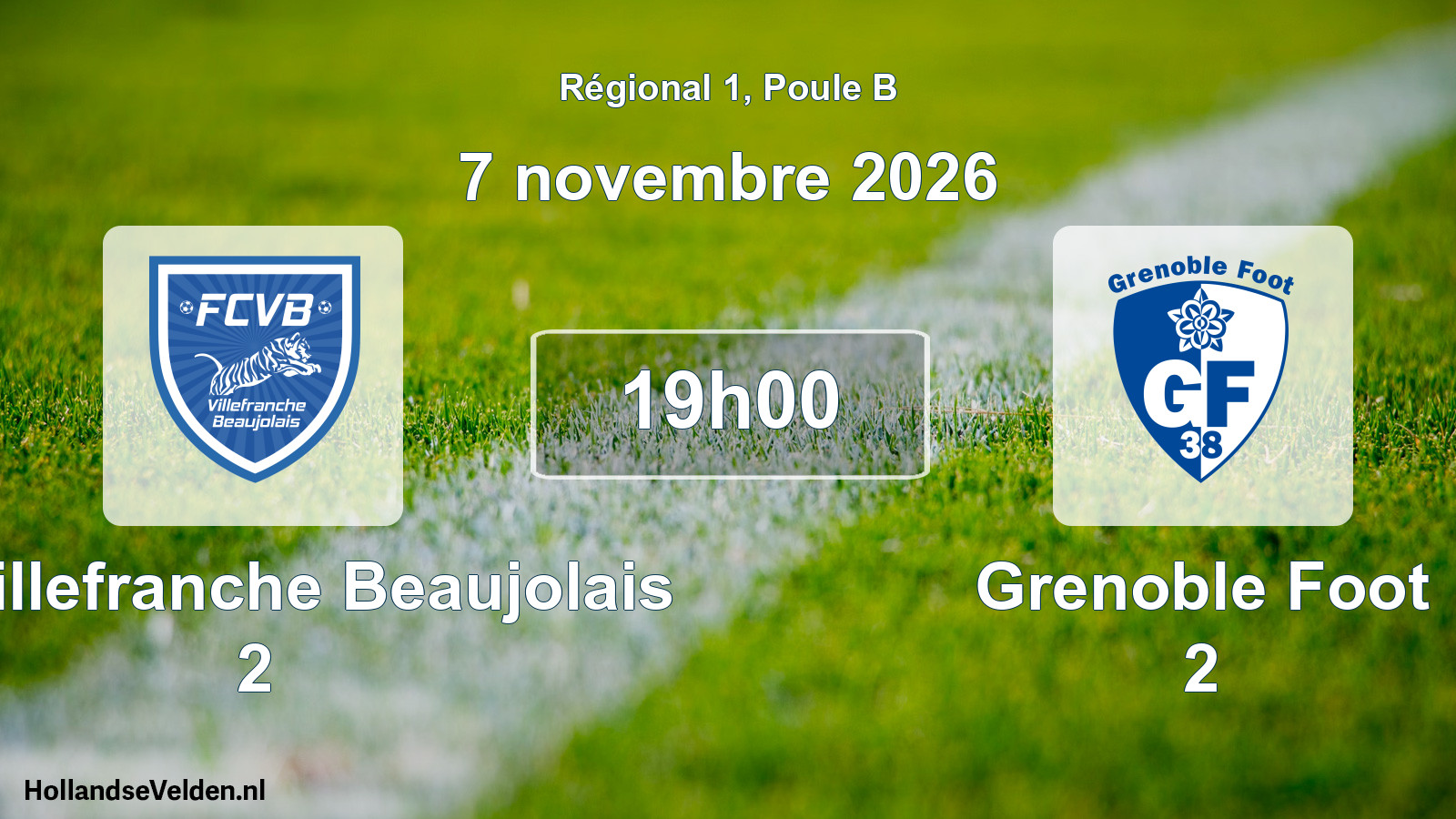 Scheduled Match: FC Villefranche Beaujolais 2 - Grenoble Foot 2 (7 November 2026)