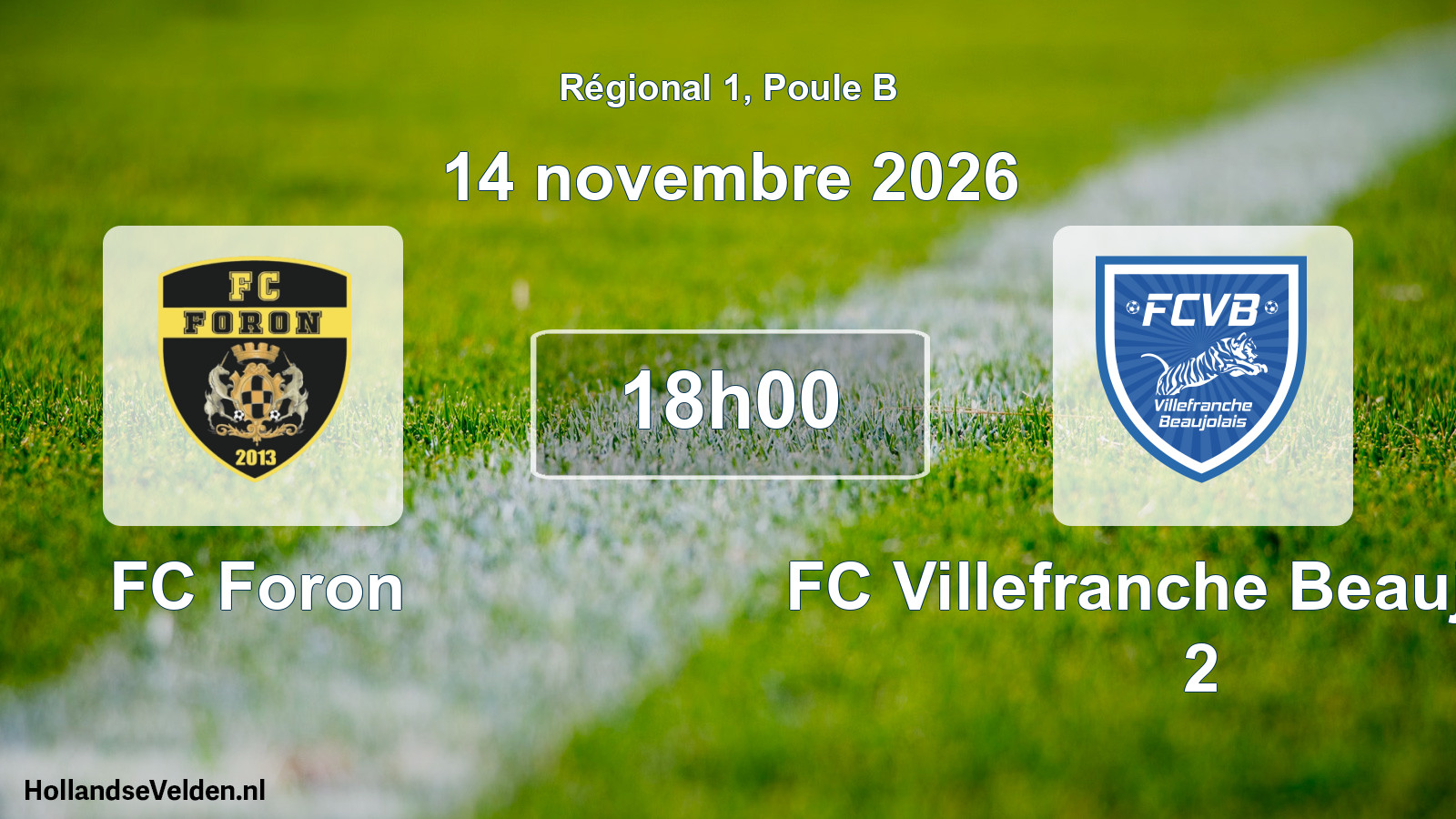 Scheduled Match: FC Foron - FC Villefranche Beaujolais 2 (14 November 2026)