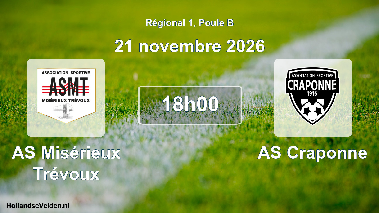 Scheduled Match: AS Misérieux Trévoux - AS Craponne (21 November 2026)
