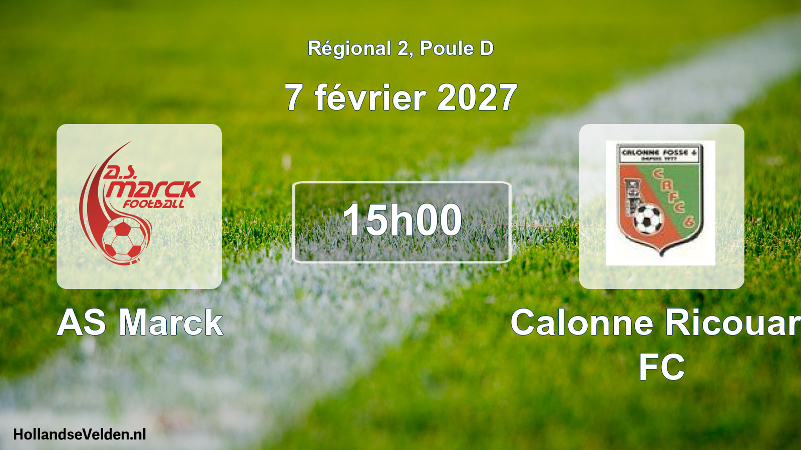 Scheduled Match: AS Marck - Calonne Ricouart FC (7 February 2027)