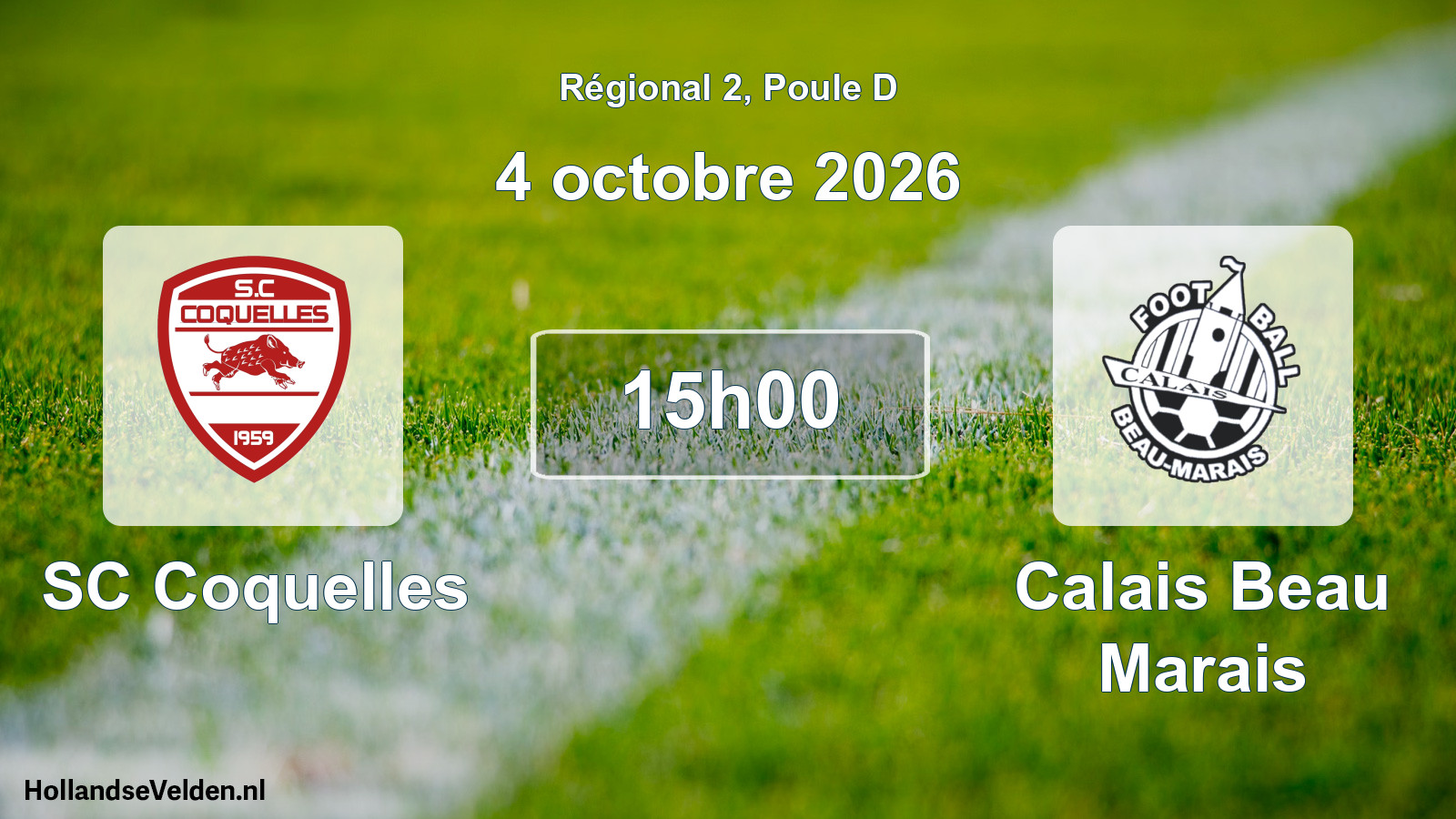 Scheduled Match: SC Coquelles - Calais Beau Marais (4 October 2026)