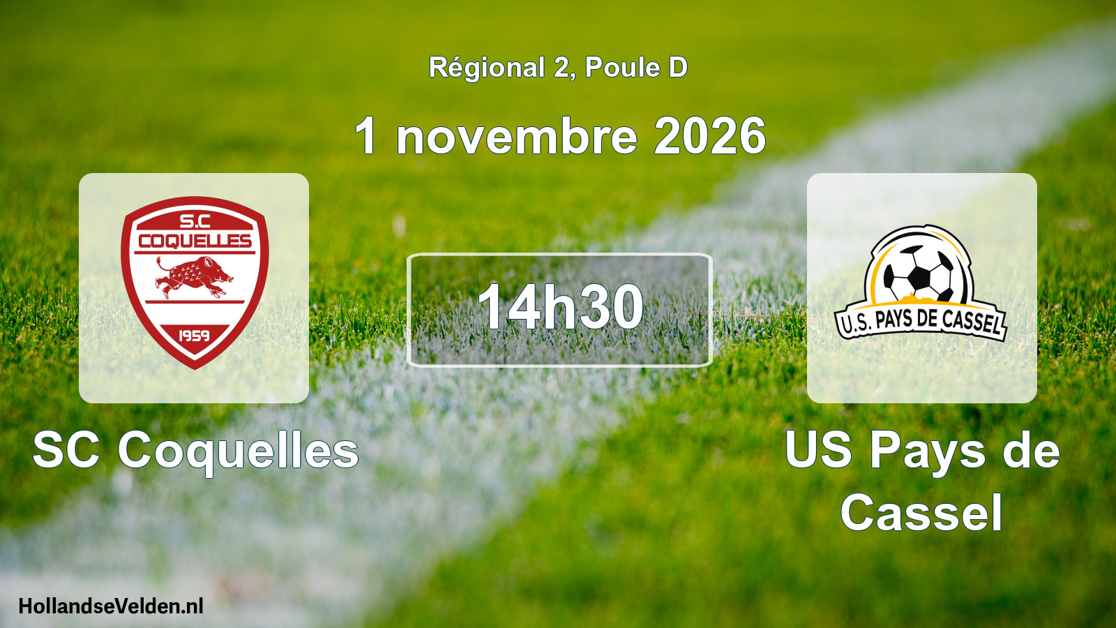 Scheduled Match: SC Coquelles - US Pays de Cassel (1 November 2026)