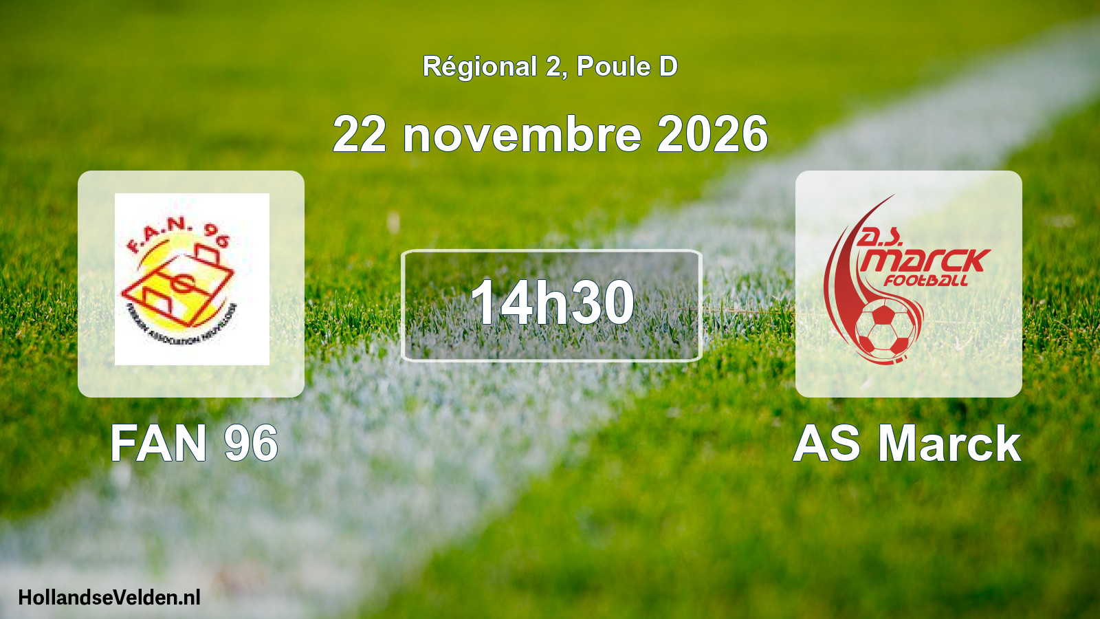 Scheduled Match: FAN 96 - AS Marck (22 November 2026)