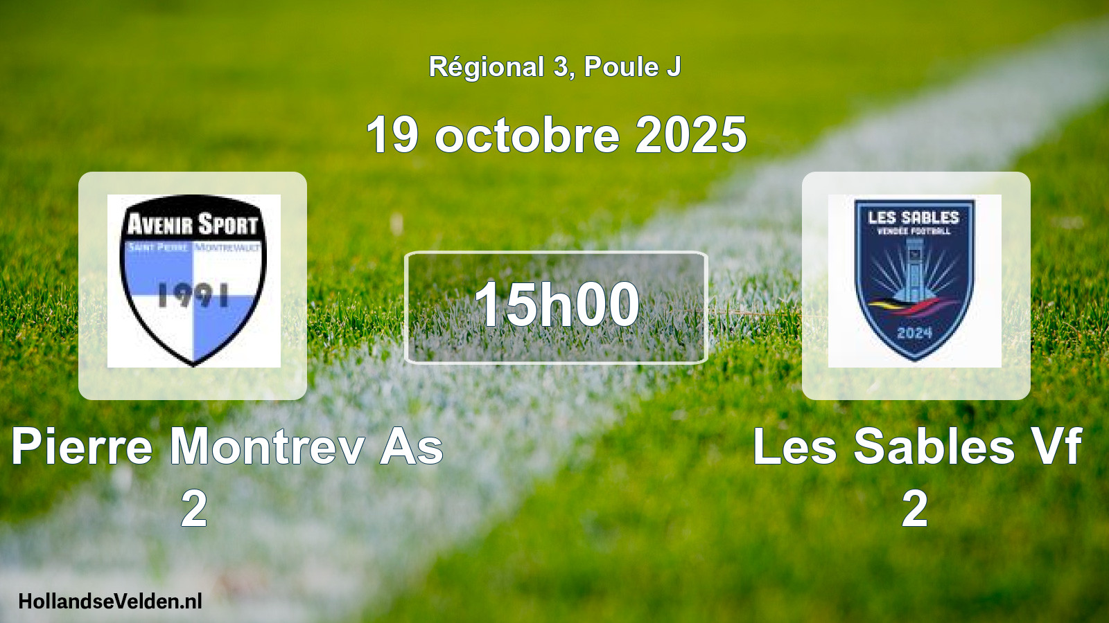 Scheduled Match: St Pierre Montrev As 2 - Les Sables Vf 2 (19 October 2025)