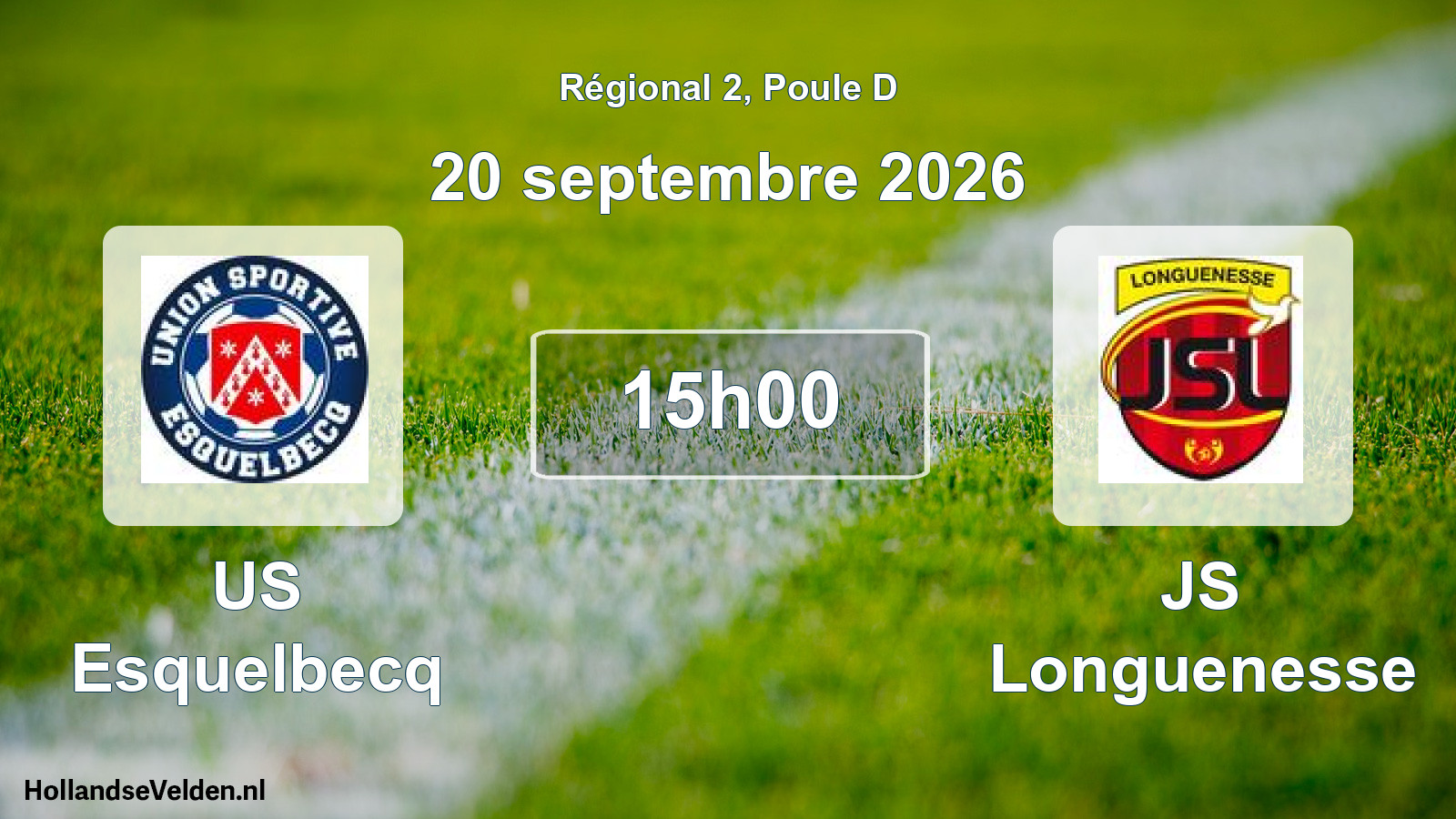Scheduled Match: US Esquelbecq - JS Longuenesse (20 September 2026)