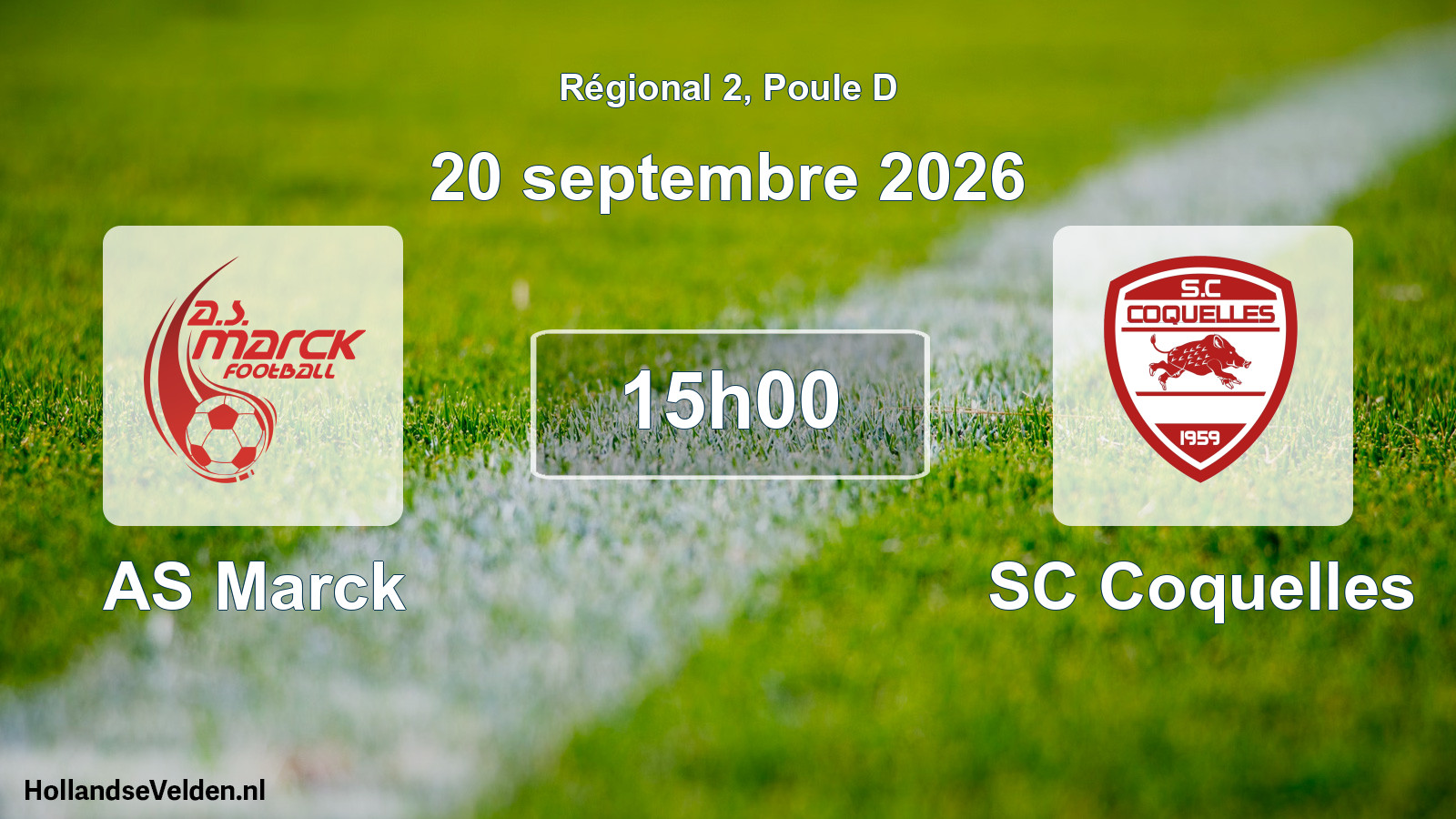 Scheduled Match: AS Marck - SC Coquelles (20 September 2026)