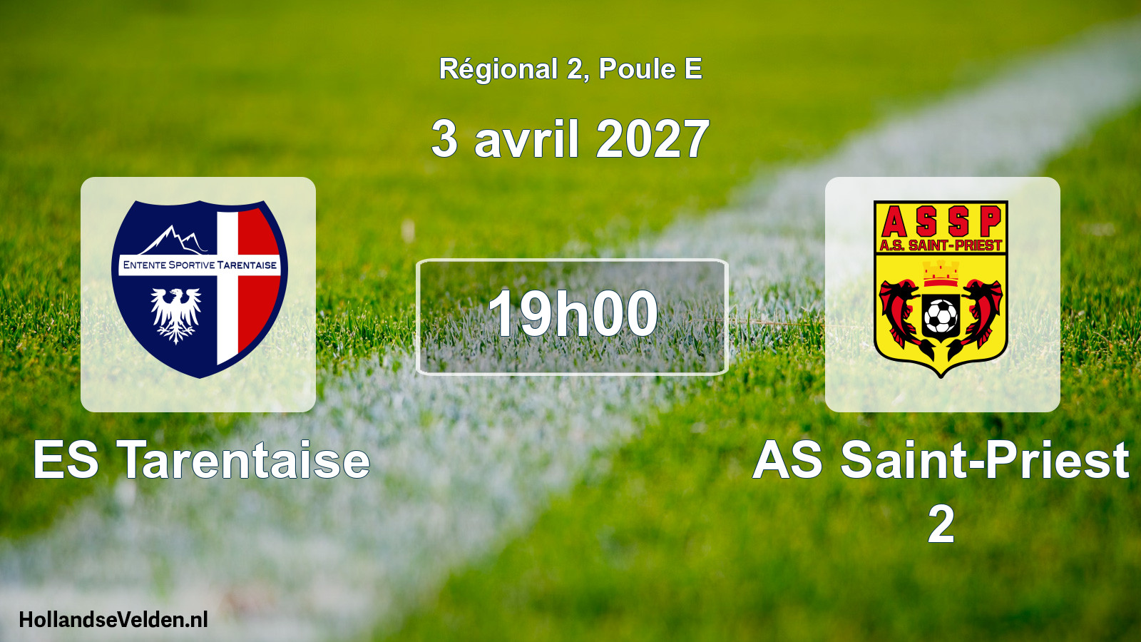 Match programmé: ES Tarentaise - AS Saint-Priest 2 (3 avril 2027)