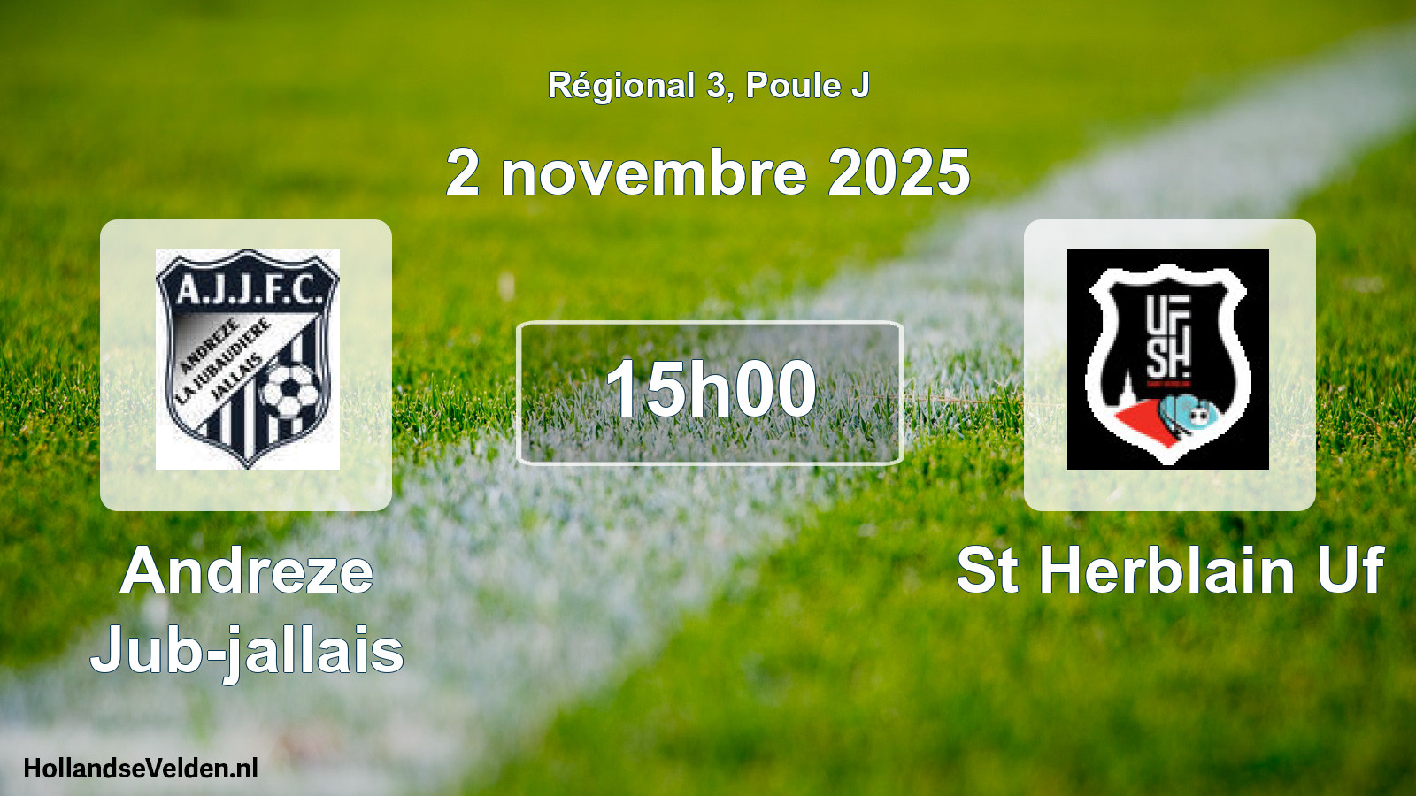 Geplande wedstrijd: Andreze Jub-jallais - St Herblain Uf (2 november 2025)