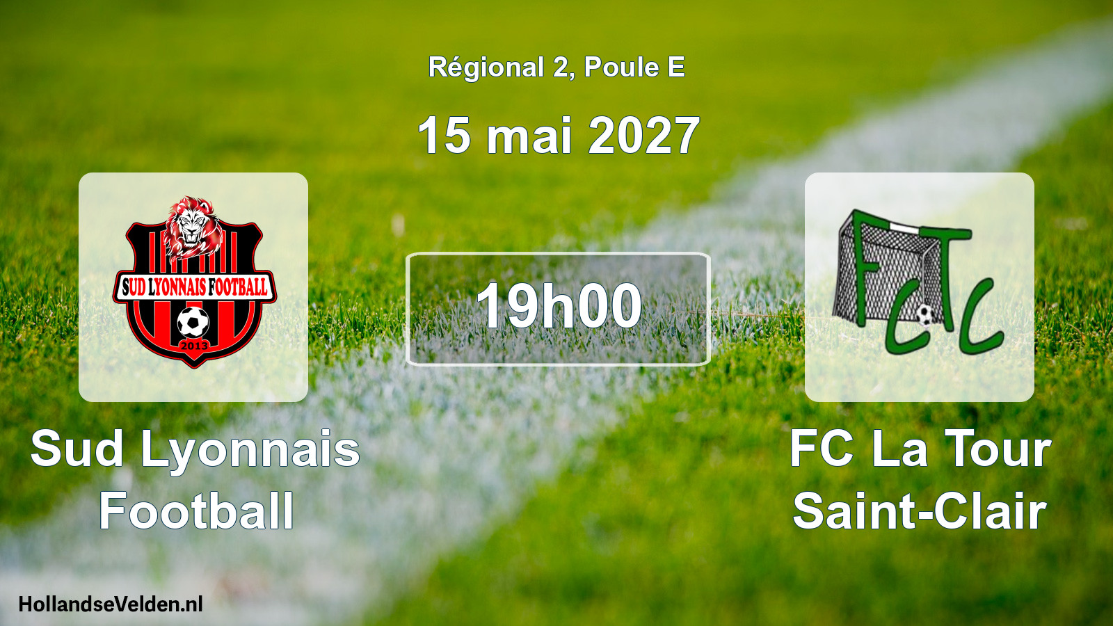 Scheduled Match: Sud Lyonnais Football - FC La Tour Saint-Clair (15 May 2027)