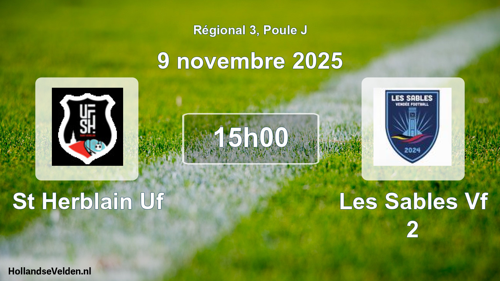 Geplande wedstrijd: St Herblain Uf - Les Sables Vf 2 (9 november 2025)