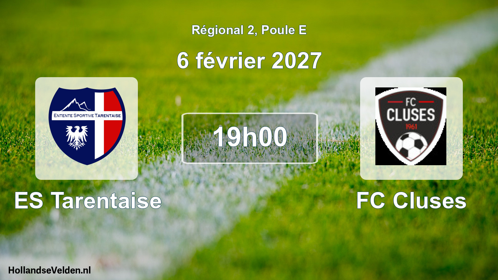 Match programmé: ES Tarentaise - FC Cluses (6 février 2027)