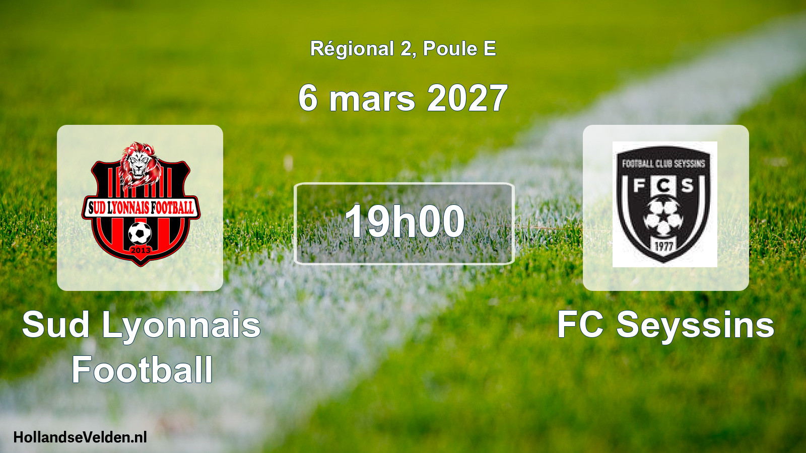 Scheduled Match: Sud Lyonnais Football - FC Seyssins (6 March 2027)