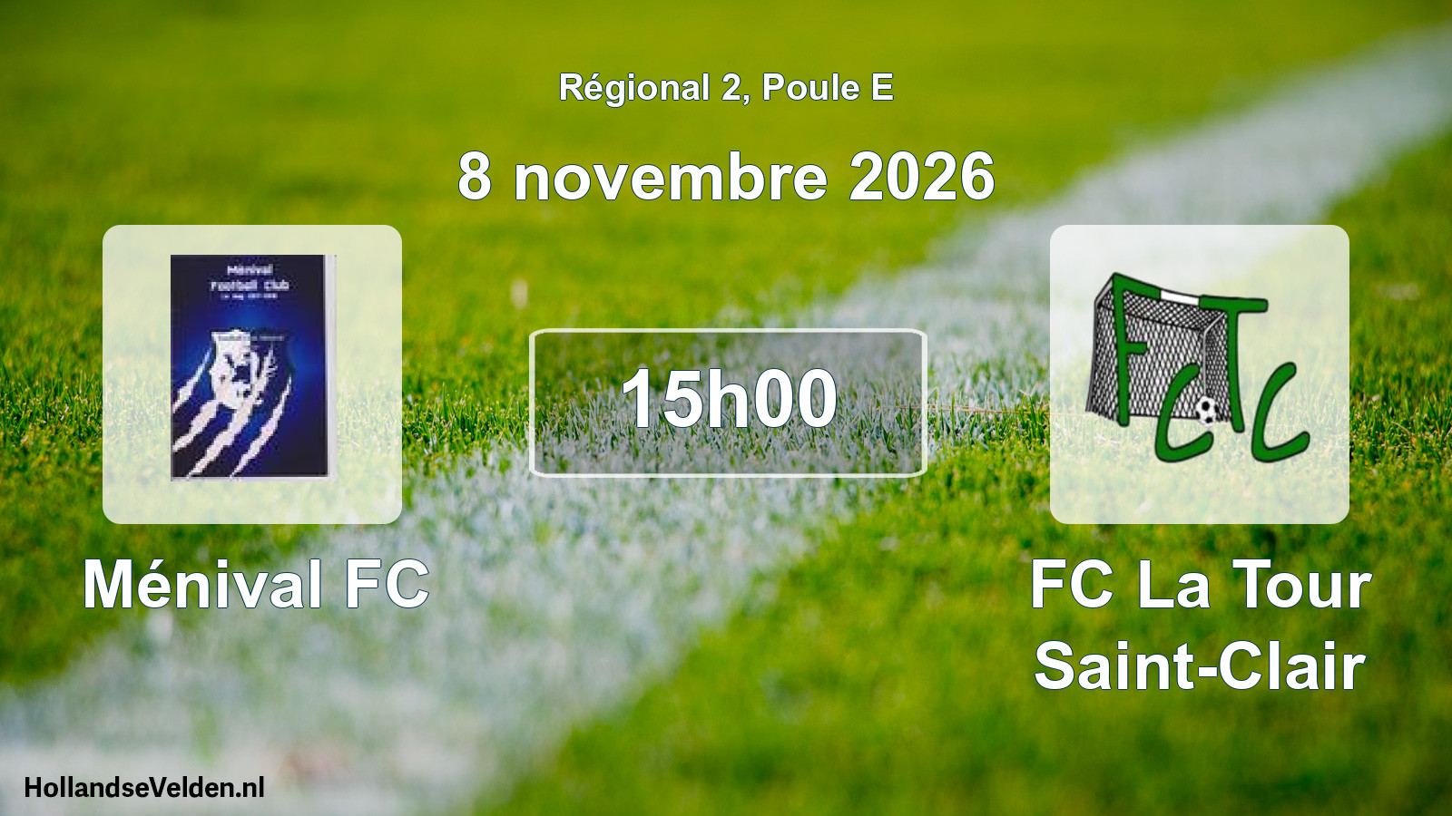 Scheduled Match: Ménival FC - FC La Tour Saint-Clair (8 November 2026)