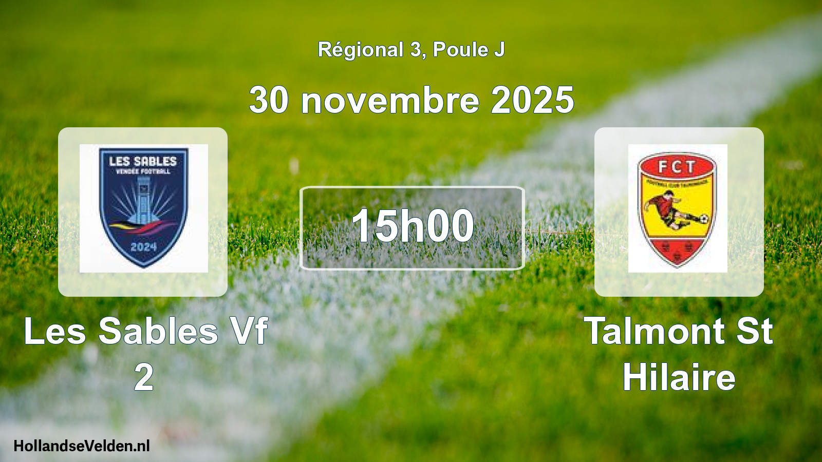 Geplande wedstrijd: Les Sables Vf 2 - Talmont St Hilaire (30 novembre 2025)