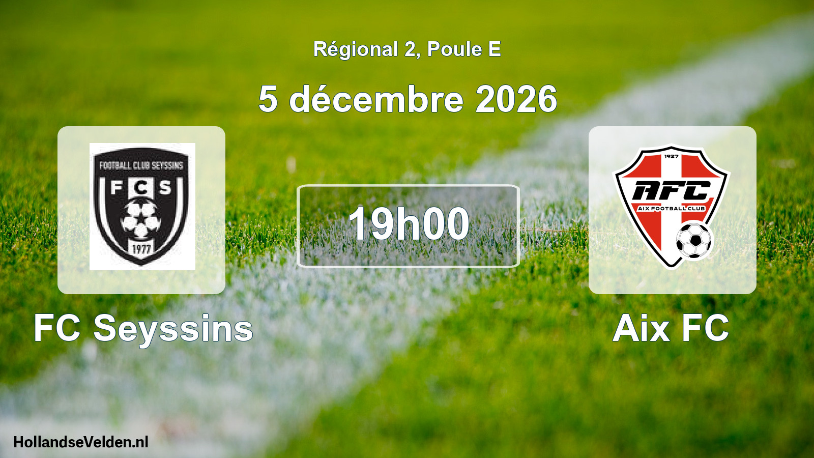 Match programmé: FC Seyssins - Aix FC (5 décembre 2026)