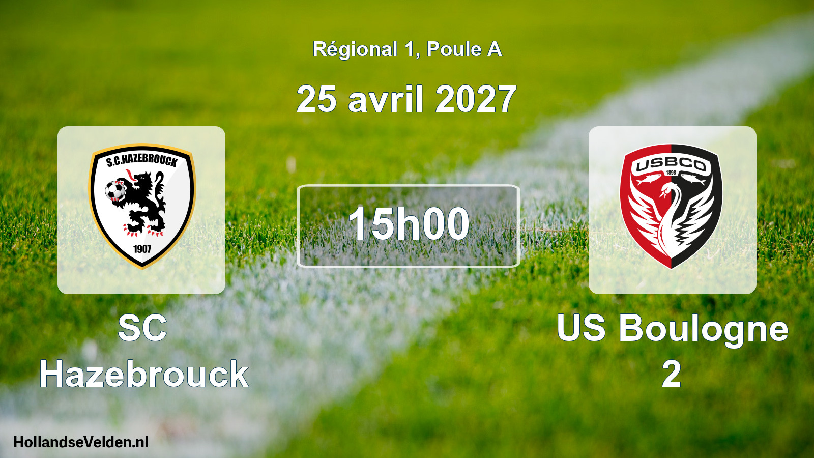 Match programmé: SC Hazebrouck - US Boulogne 2 (25 avril 2027)