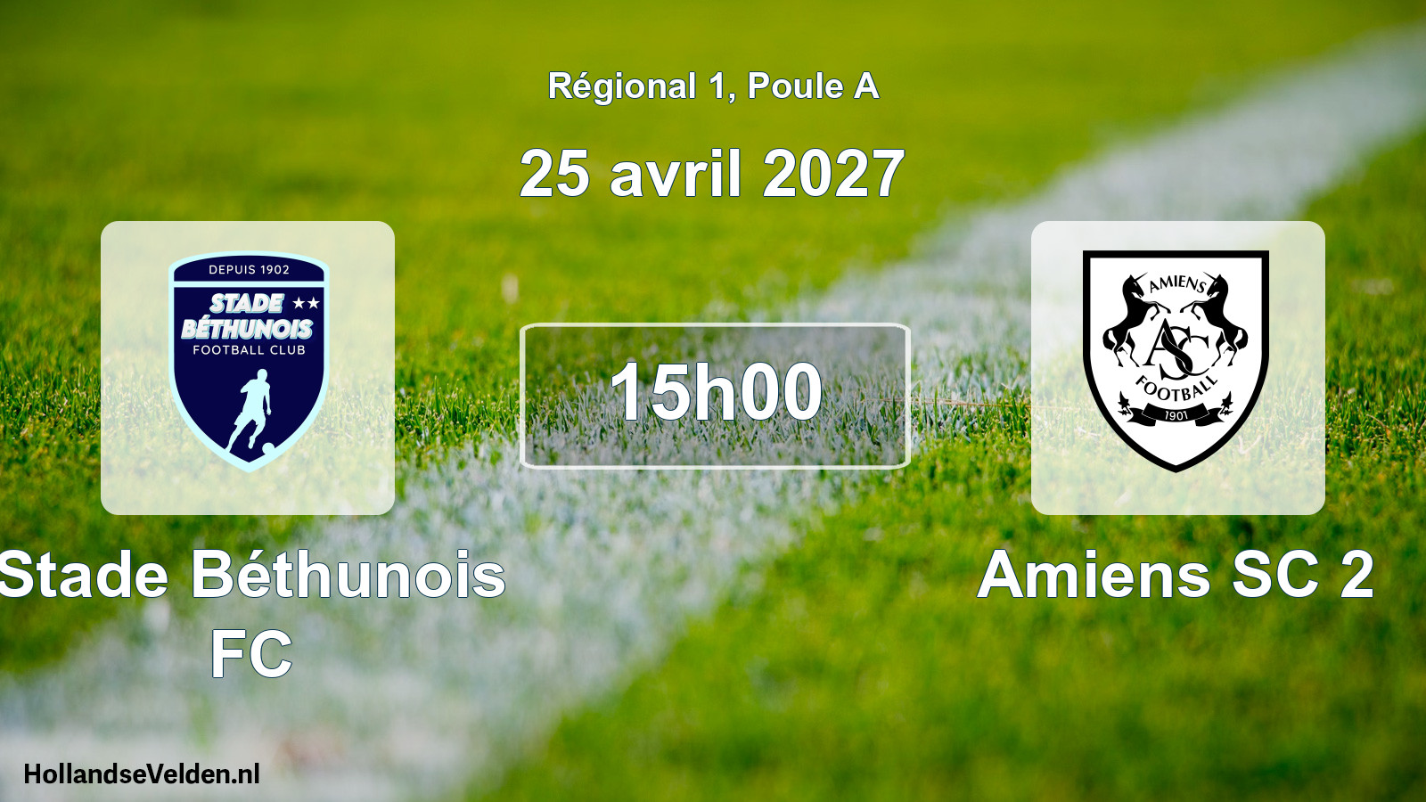 Scheduled Match: Stade Béthunois FC - Amiens SC 2 (25 April 2027)