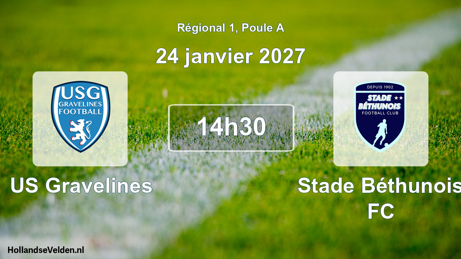 Scheduled Match: US Gravelines - Stade Béthunois FC (24 January 2027)
