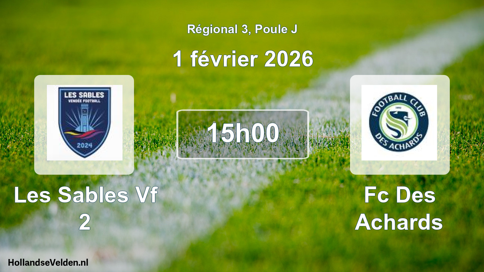 Geplande wedstrijd: Les Sables Vf 2 - Fc Des Achards (1 février 2026)