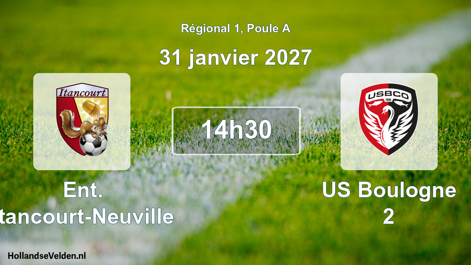 Scheduled Match: Ent. Itancourt-Neuville - US Boulogne 2 (31 January 2027)