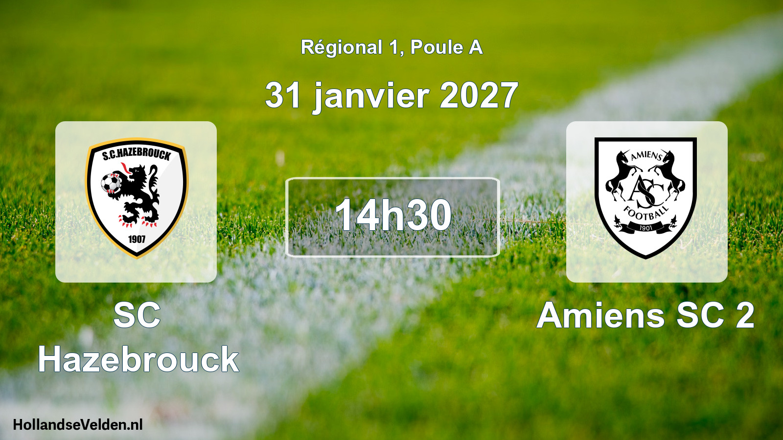 Scheduled Match: SC Hazebrouck - Amiens SC 2 (31 January 2027)