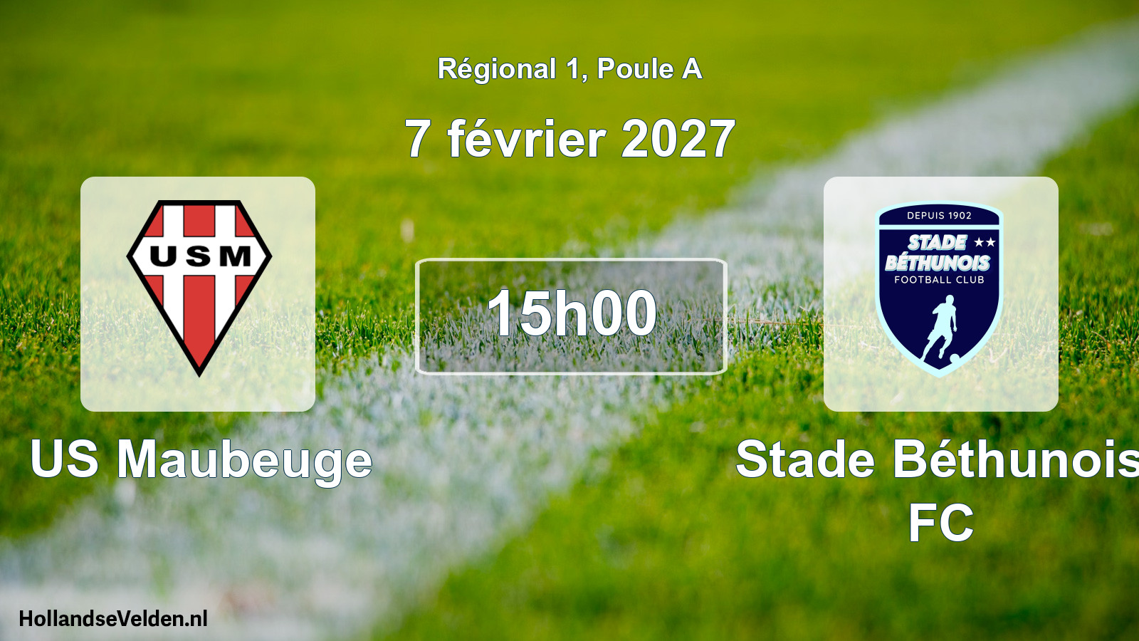 Geplande wedstrijd: US Maubeuge - Stade Béthunois FC (7 februari 2027)