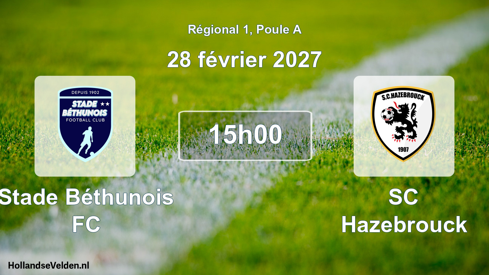 Geplande wedstrijd: Stade Béthunois FC - SC Hazebrouck (28 februari 2027)