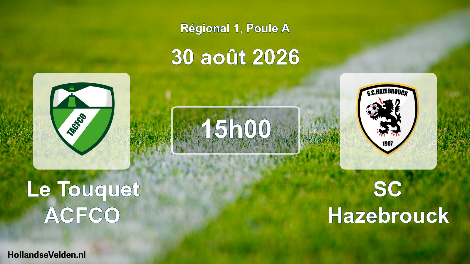 Scheduled Match: Le Touquet ACFCO - SC Hazebrouck (30 August 2026)