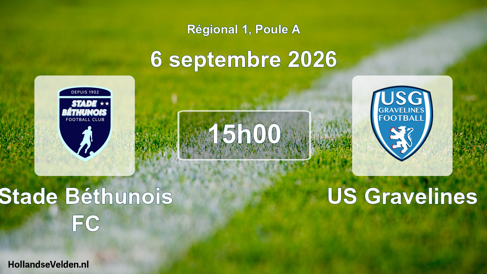 Scheduled Match: Stade Béthunois FC - US Gravelines (6 September 2026)